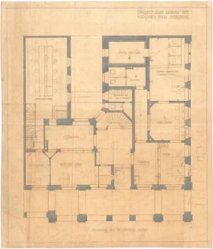 Billing, Hermann; Karlsruhe, Friedrichsplatz 12; Badische Bank, Umbau - Grundriss EG