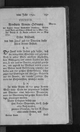 CCCXXVII. Revidirte Armen-Ordnung