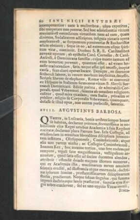 XVIII. Augustinus Barbosa.