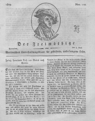 Nro. 110., Sonnabend, den 3. Juni 1809