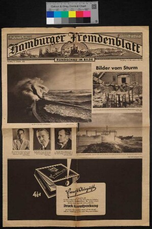 Bilder vom Sturm - Hamburger Fremdenblatt Rundschau im Bilde 108. Jhrg. 4. Vierteljahr Nr. 292
