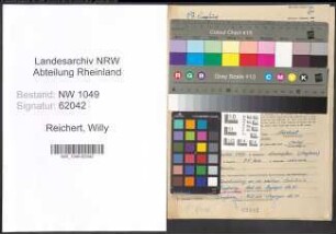 Entnazifizierung Willy Reichert , geb. 01.11.1899 (Angestellter)