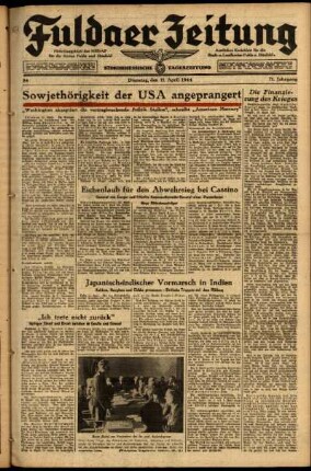 Ausgabe vom Dienstag, den 11. April 1944.