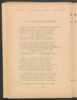 La canción del mendigo