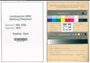 Entnazifizierung Gerd Raether , geb. 24.09.1921 ()