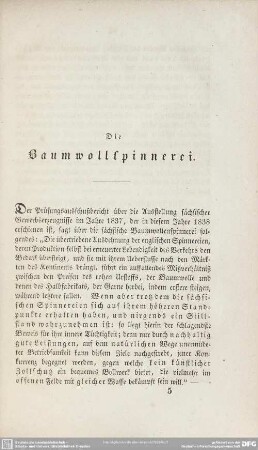 Die Baumwollspinnerei