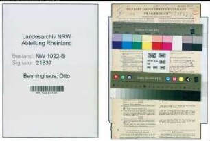Entnazifizierung Otto Benninghaus , geb. 12.04.1895 (Drucker)