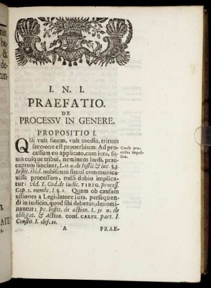 I.N.I. Praefatio. De Processu In Genere.