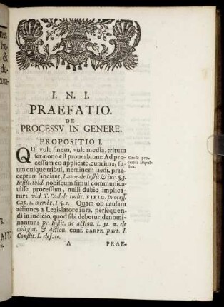 I.N.I. Praefatio. De Processu In Genere.