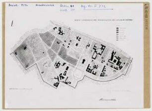 Berlin - Städtebauliche Neugestaltung des Neanderviertels (zwischen Köpenicker Straße und Sektorengrenze). Berlin, Mitte, Neanderviertel/Köpenicker Straße/Prinzenstraße (seit 1960 Heinrich-Heine-Straße)/Neanderstraße (seit 1960 Heinrich-Heine-Straße)/Annenstraße/Dresdener Straße/Schmidstraße/Neue Jakobstraße/Melchiorstraße/Michaelkirchstraße/Engelbecken/Engeldamm