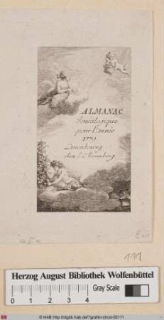 Titelblatt zu dem Almanac généalogique pour l?an. 1779 de Lauenbourg