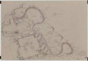 GeWoBAG-Siedlung Südpark, Berlin-Spandau: Lageplan/Pflanzplan 1:200; Mutterpause von Inv.Nr. 24882