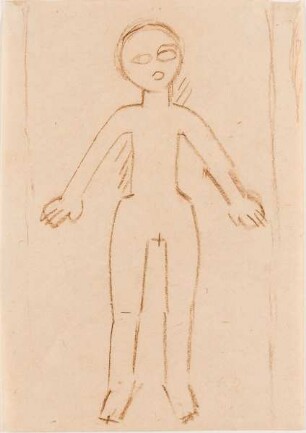Skizze einer stehenden Figur (Idol)