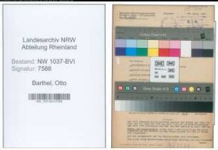 Entnazifizierung Otto Barthel , geb. 22.09.1893 (Postschaffner)