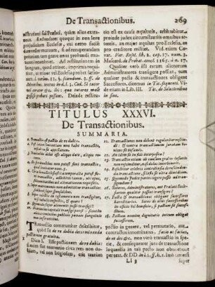Titulus XXXVI. De Transactionibus. - Titulus XLIII. De Arbitris.