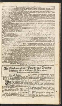Die Offenbarung Sanct Johannis des Theologi/ also genennt/ weil er die Gottheit Christi vor andern Evangelisten am herrlichsten bewiesen