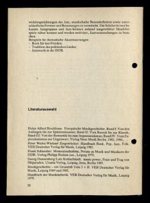 Literaturauswahl