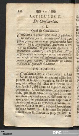 Articulus II. De Conscientia.