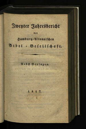 2.1817: Jahres-Bericht der Hamburg-Altonaer Bibel-Gesellschaft