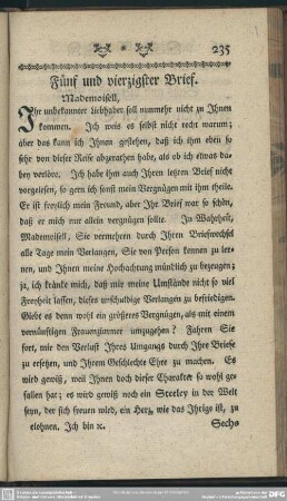 Fünf und vierzigster Brief