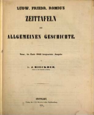 Zeittafeln der allgemeinen Geschichte