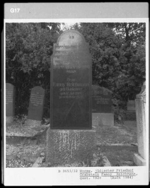 Grabstein von Fanny Reichmann (gestorben 1928.02.19)