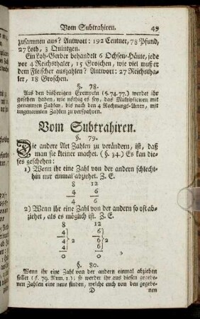 Vom Subtrahiren.