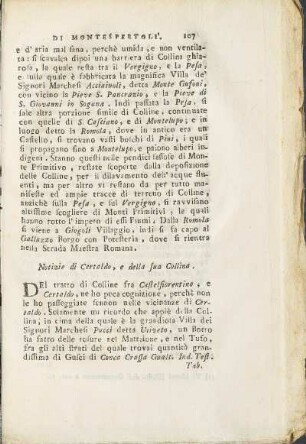 Notizie di Certaldo, e della sua Collina.