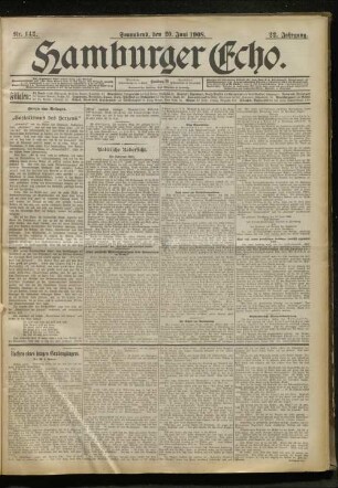 Hamburger Echo ; [...] ; Abend-Ausgabe