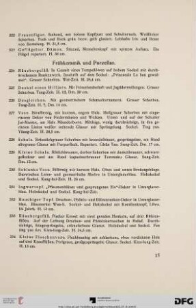Frühkeramik und Porzellan (Nr. 224-262a)