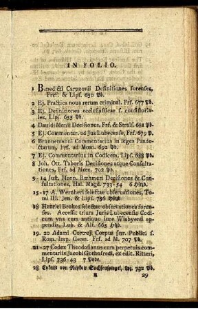 In Folio. - In Octavo & forma minori.