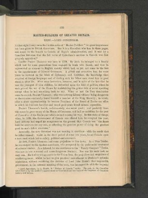 Master-Builders of Greater Britian. XXIV.-Lord Sydenham.