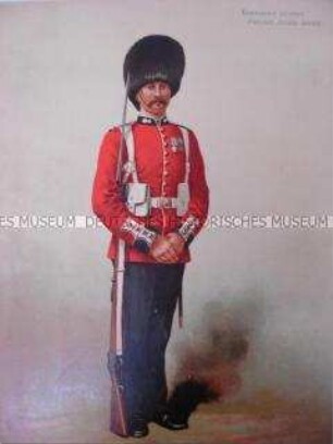 Uniformdarstellung, Gemeiner des Garde-Grenadier-Regiments, Großbritannien, 1880/1890.