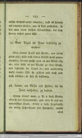 47. Gute Tiegel im Feuer beständig zu machen