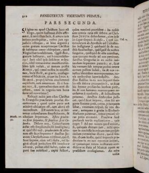 312-314, Pars Secunda