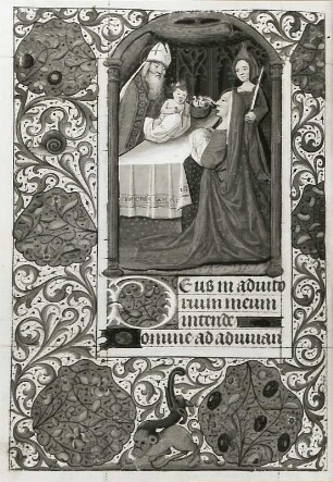Christi Darbringung im Tempel : Christi Darbringung im Tempel (Illumination eines Stundenbuches) (1401/1500). Gotha: Forschungsbibliothek Memb. II 176 fol. 116 v