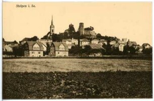 Stolpen. Blick auf Stolpen