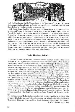 Vale, Herbert Schultz