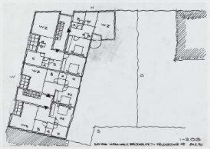 Wohnhaus Brüderstraße (nicht realisiert) – Grundriss 1.-3. OG. Berlin-Spandau, Brüderstraße 7, Földerichstraße 62