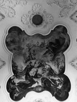 Deckenbild : Deckenbild. Deckenmalerei. Bad Wörishofen, Stadtkirche Sankt Justina
