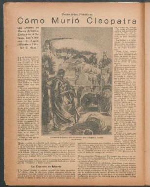Cómo murió Cleopatra