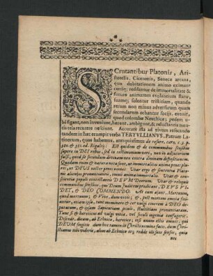 Scrutantibus Platonis, Aristotelis, Ciceronis, Senecae arcana, quo dubitationem animo eximant certiq ...