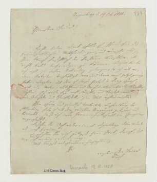 Brief von Johann B. Durach an Joseph Heller