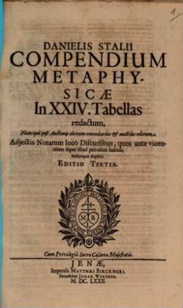 Compendium metaphysicae