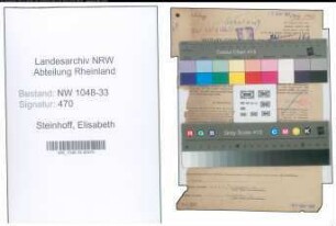 Entnazifizierung Elisabeth Steinhoff , geb. 10.08.1902 (Lehrerin)