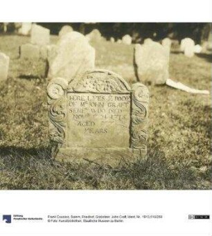 Salem, Friedhof, Grabstein: John Craft