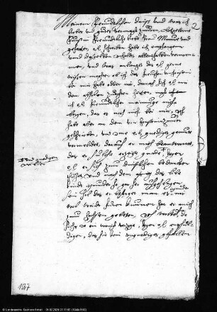 Joachim Ernst an Fürstin Klara, Gemahlin Bernhards