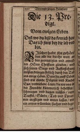Die 13. Predigt. Vom ewigen Leben