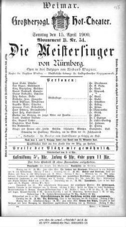 Die Meistersinger von Nürnberg