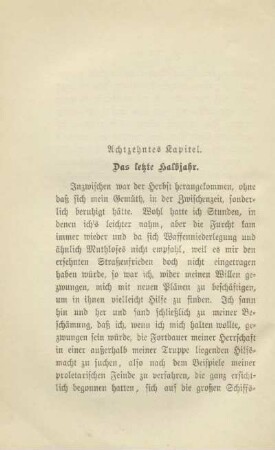 Achtzehntes Kapitel. Das letzte Halbjahr